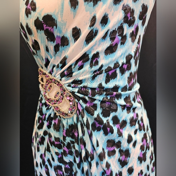 Animal print, maxi, dress, wedding, formal, party, prom, senior ball, colorful - Picture 5 of 12